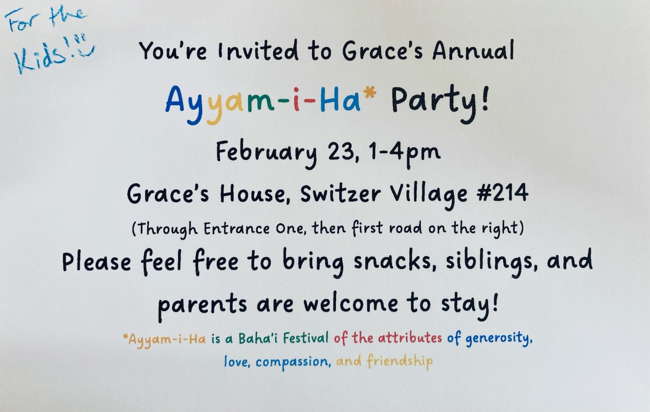 Ayyám-i-Há Kids Party